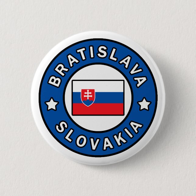 Chapa Redonda De 5 Cm Bratislava Eslovaquia (Anverso)
