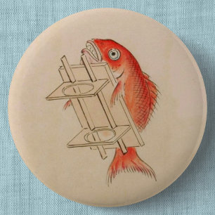 Chapa Redonda De 5 Cm Bream Yokai (Boda Scroll)