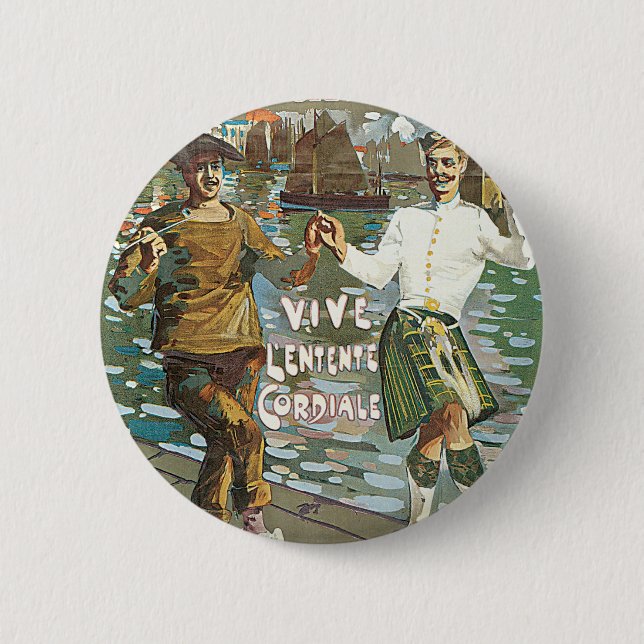 Chapa Redonda De 5 Cm Brest á Londres 18 horas (Anverso)