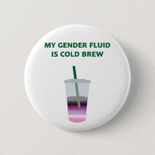Chapa Redonda De 5 Cm Brew del frío de Genderfluid