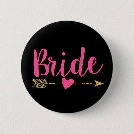 Chapa Redonda De 5 Cm Bride | Pink&Black caliente