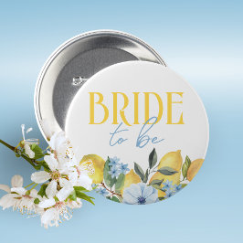 Chapa Redonda De 5 Cm Bride to Be Lemon Bridal Shower Button