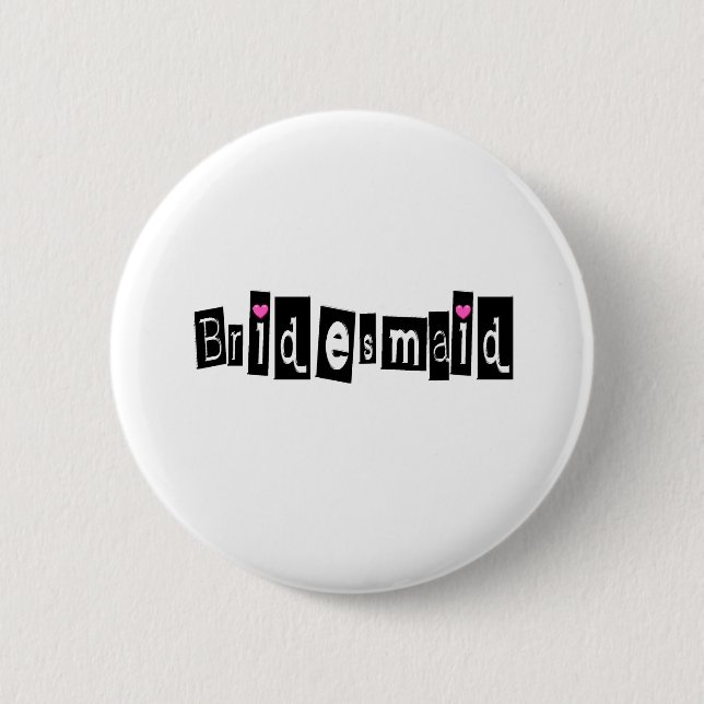 Chapa Redonda De 5 Cm Bridesmaid (Anverso)