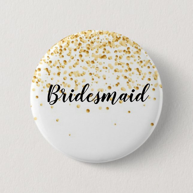 Chapa Redonda De 5 Cm Bridesmaid (Anverso)