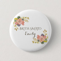 Bridesmaid Floral Watercolor Vintage Elegante Boho