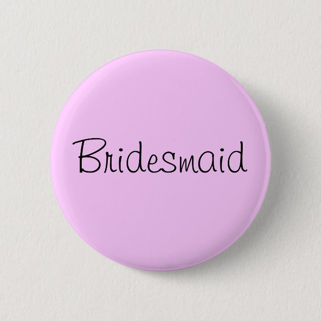 Chapa Redonda De 5 Cm Bridesmaid Pin (Anverso)