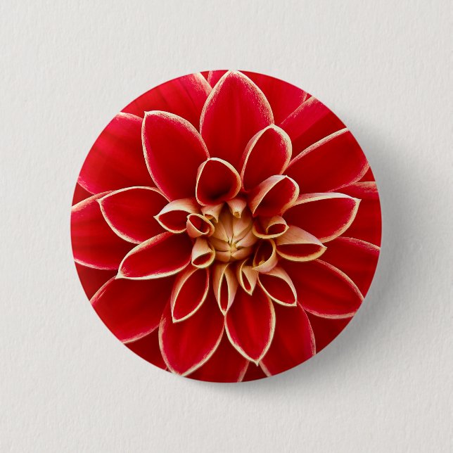 Chapa Redonda De 5 Cm Bright Red Dahlia (Anverso)
