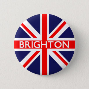 Chapa Redonda De 5 Cm Brighton : Bandera británica
