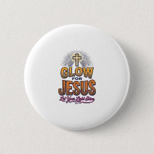 Chapa Redonda De 5 Cm Brilla por Jesús Deja que tu luz brille Diseño cri