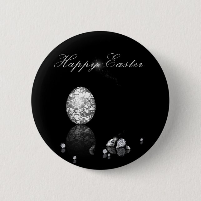 Chapa Redonda De 5 Cm Brilliant Easter Egg Diamonds - Button (Anverso)