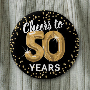 Chapa Redonda De 5 Cm Brindis por 50 años Cumpleaños