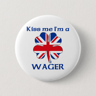 Chapa Redonda De 5 Cm Británicos personalizados me besan que soy apuesta