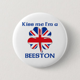 Chapa Redonda De 5 Cm Británicos personalizados me besan que soy Beeston