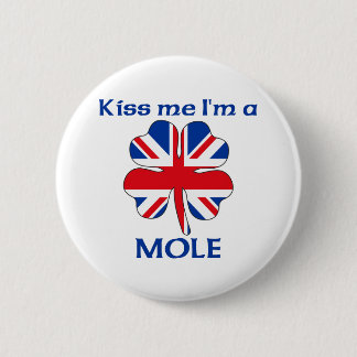 Chapa Redonda De 5 Cm Británicos personalizados me besan que soy topo