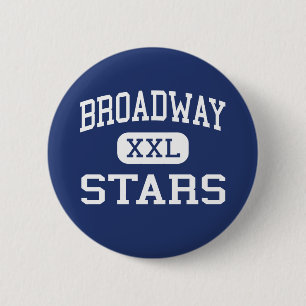 Chapa Redonda De 5 Cm Broadway - estrellas - alto - San Jose California