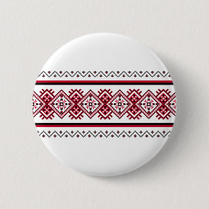 Chapa Redonda De 5 Cm Broche de Bordado Ucraniano Vyshyvanka