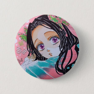Chapa Redonda De 5 Cm Broche de Kanae Kocho del anime Demon Slayer