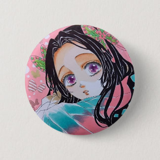 Chapa Redonda De 5 Cm Broche de Kanae Kocho del anime Demon Slayer