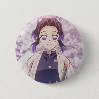 Chapa Redonda De 5 Cm Broche de Shinobu Kocho del anime Demon Slayer