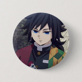 Chapa Redonda De 5 Cm Broche de Tomioka Giyu del anime Demon Slayer