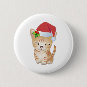Chapa Redonda De 5 Cm Broche del Pin del regalo del gato del gatito del