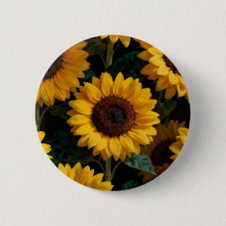 Chapa Redonda De 5 Cm Broche distintivo de girasol