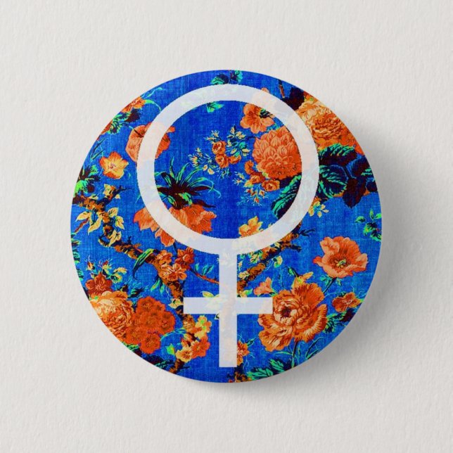 Chapa Redonda De 5 Cm Broche Flor de Vênus (Anverso)