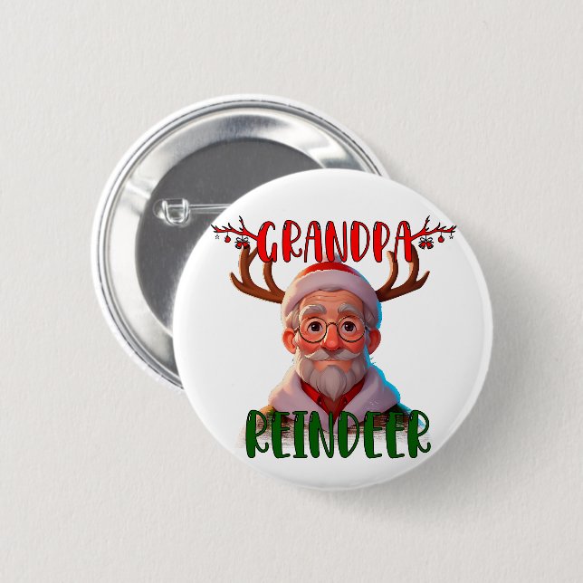 CHAPA REDONDA DE 5 CM BROCHE NAVIDEÑO ABUELO (Anverso y reverso)