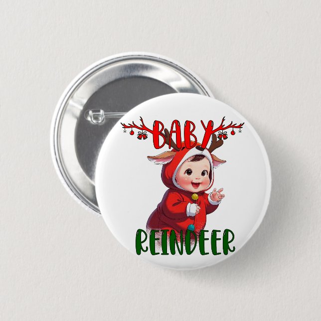 CHAPA REDONDA DE 5 CM BROCHE NAVIDEÑO BEBÉ (Anverso y reverso)