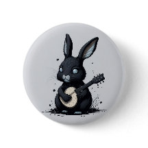 broche rabbi bunny guitar hobby divertido
