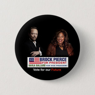 Chapa Redonda De 5 Cm Brock Pierce / Karla Ballard 2020