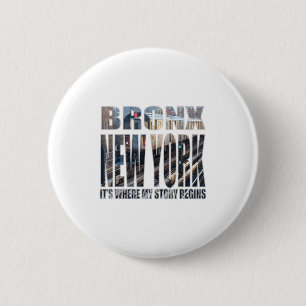 Chapa Redonda De 5 Cm Bronx Nueva York donde comienza mi historia