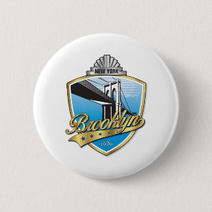 Chapa Redonda De 5 Cm Brooklyn Design Gold