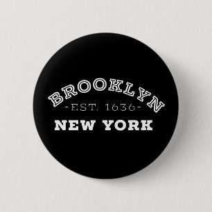 Chapa Redonda De 5 Cm Brooklyn New York
