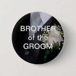 Chapa Redonda De 5 Cm Brother del novio