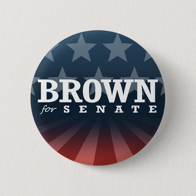 CHAPA REDONDA DE 5 CM BROWN PARA EL SENADO 2014 (Anverso)