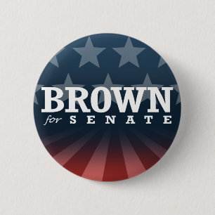 CHAPA REDONDA DE 5 CM BROWN PARA EL SENADO 2014