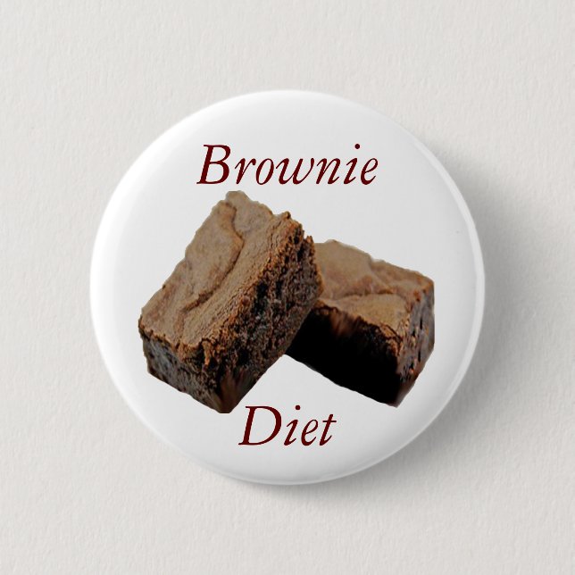 Chapa Redonda De 5 Cm Brownie Diet (Anverso)