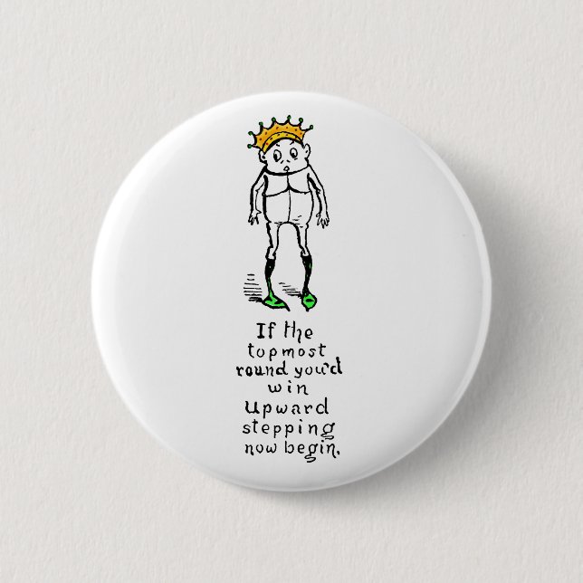 Chapa Redonda De 5 Cm Brownie gana la corona (Anverso)