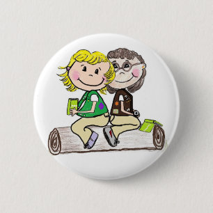 Chapa Redonda De 5 Cm Brownie menor del girl scout al aire libre
