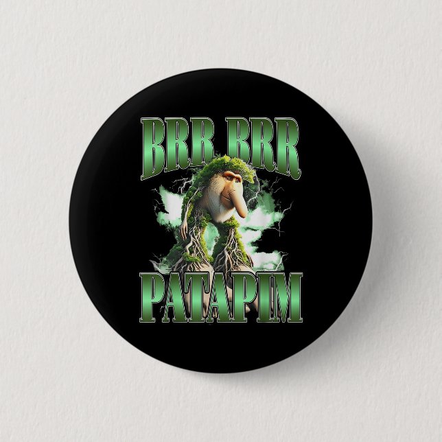 Chapa Redonda De 5 Cm Brr Brr Patapim Meme (Anverso)
