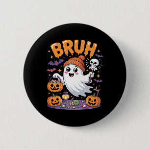 Chapa Redonda De 5 Cm Bruh Ghost Halloween Candy Cute Ghost Kids