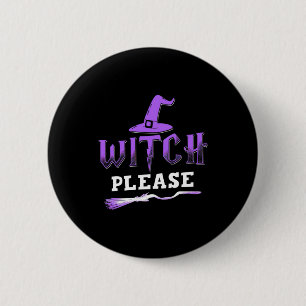 Chapa Redonda De 5 Cm Bruja de Halloween