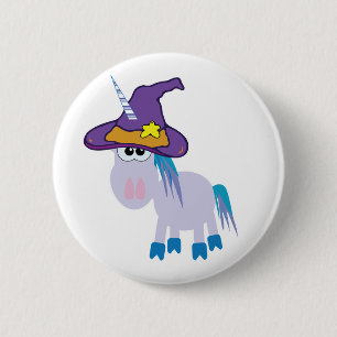 Chapa Redonda De 5 Cm bruja goofkins unicorn