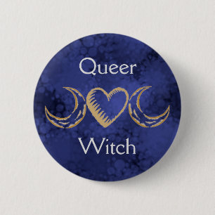 Chapa Redonda De 5 Cm Bruja queer
