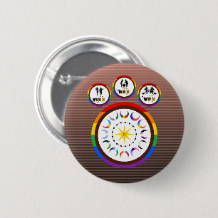 Chapa Redonda De 5 Cm Brujas Flex. Hex. Vex. Positivas Corporales LGBTQI
