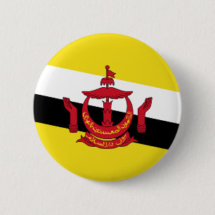 Chapa Redonda De 5 Cm Brunei - bandera del Bruneian