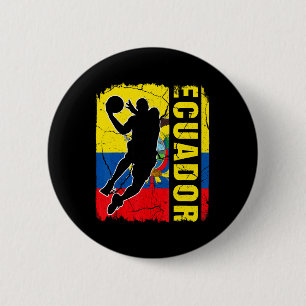 Chapa Redonda De 5 Cm Bsketbyll jugadora ecuatoriana de Bysketby