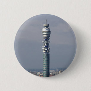 Chapa Redonda De 5 Cm BT Tower, Londres, Inglaterra.
