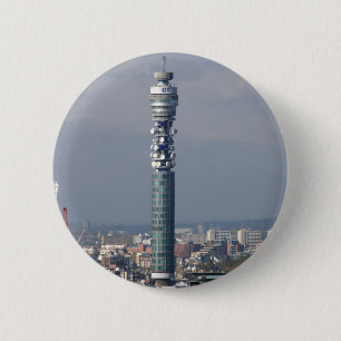 Chapa Redonda De 5 Cm BT Tower, Londres, Inglaterra.